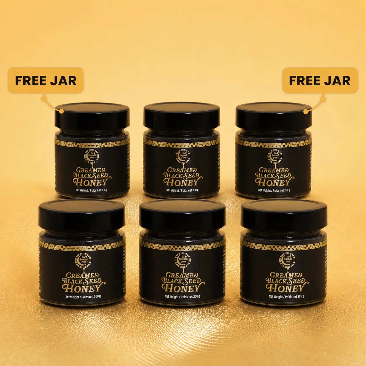 Creamed Black Seed Honey Bundle + 2 FREE Jars (Worth $50)