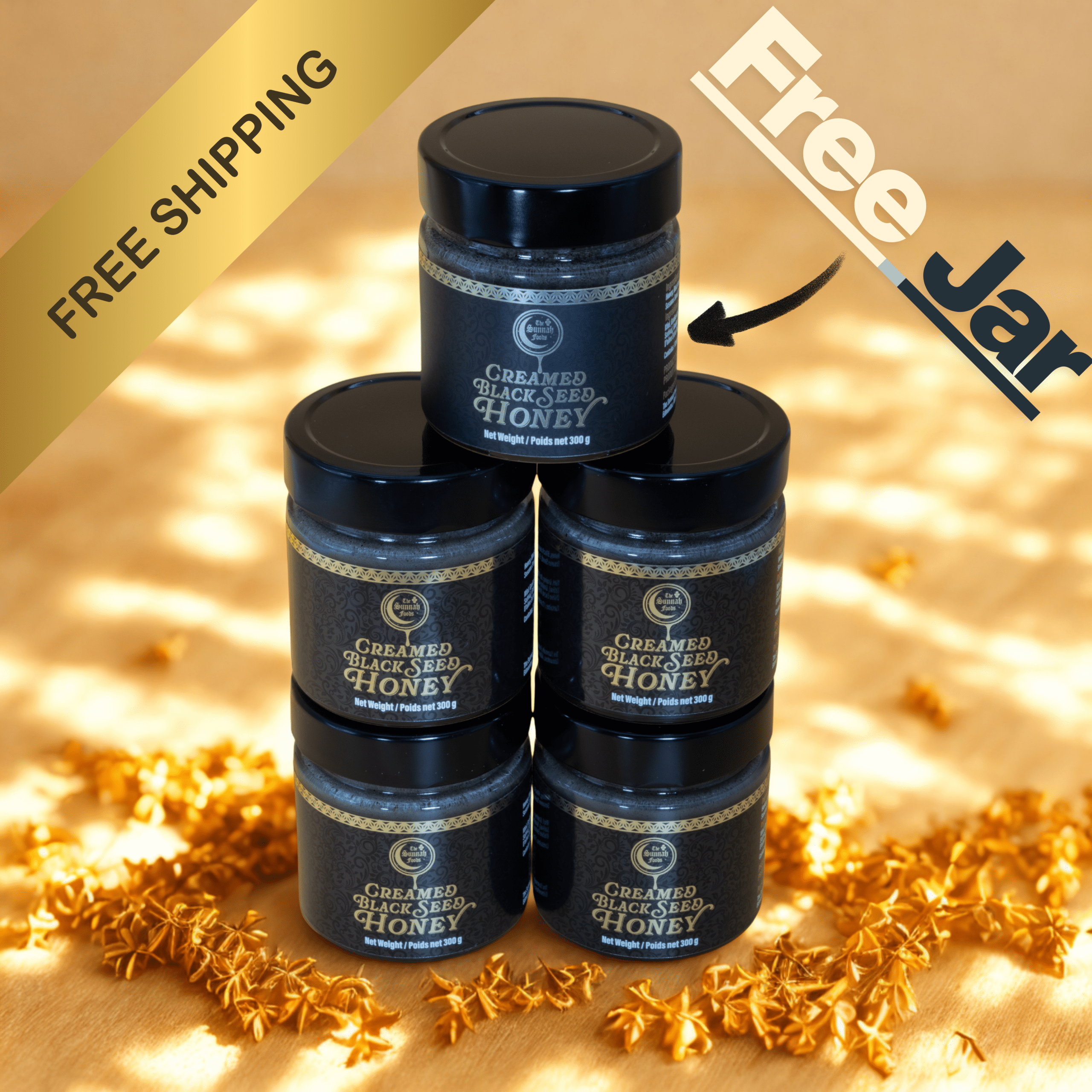 Creamed Black Seed Honey Bundle (Free Jar) + (Free Shipping)